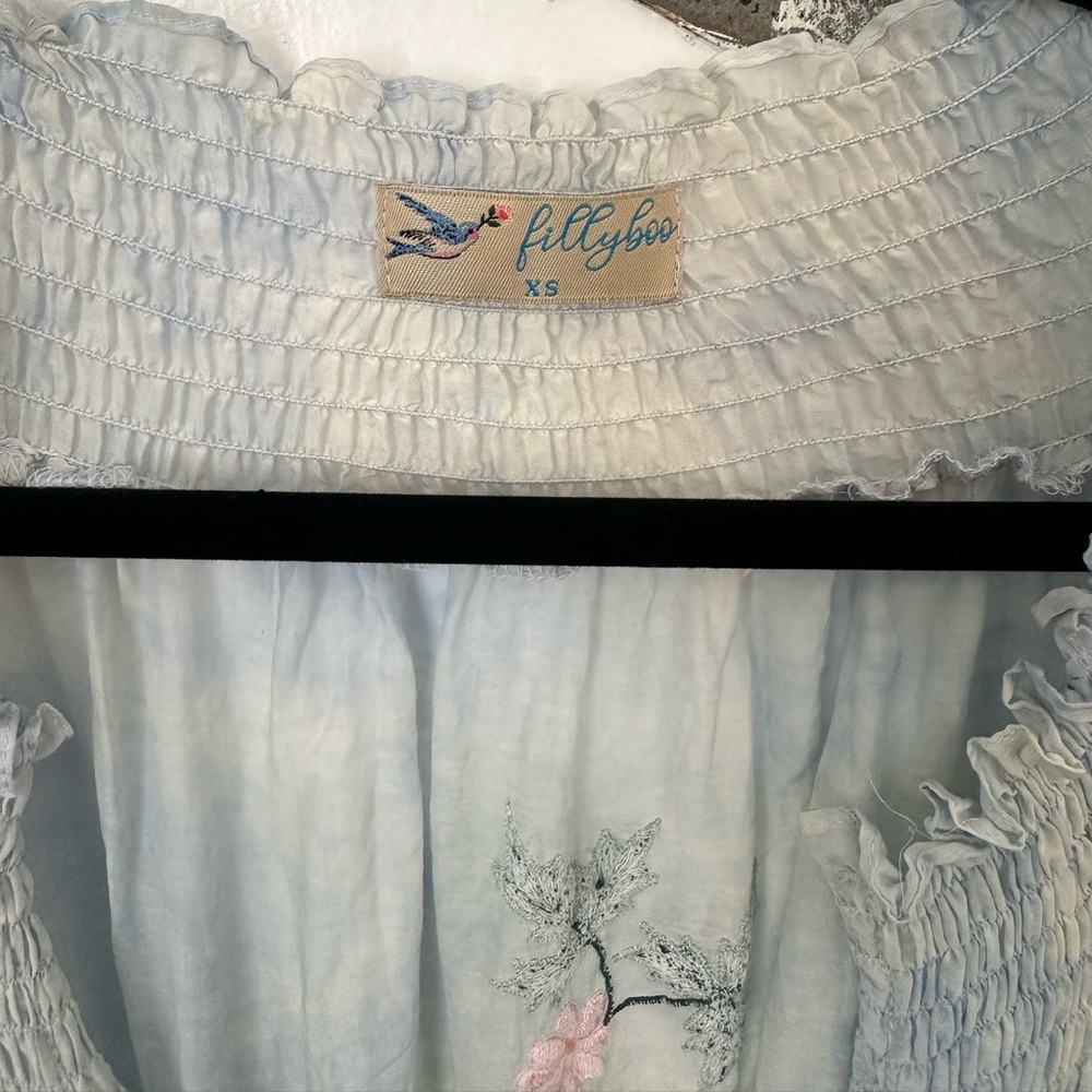 Fillyboo Light Blue Floral Embroidered Maxi Dress - Picture 2 of 4
